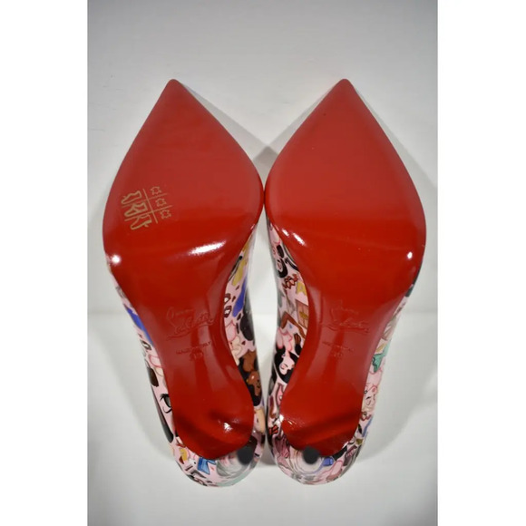 Christian Louboutin Hot Chick 100 Pink Patent Leather Bored Red Heel Pump 39 - Picture 12 of 12
